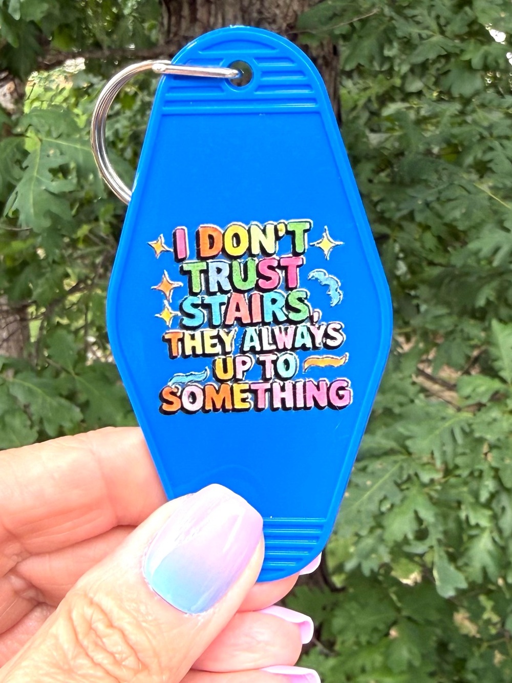Vintage style motel key 3.5” keychain humorous funny sarcastic gift idea